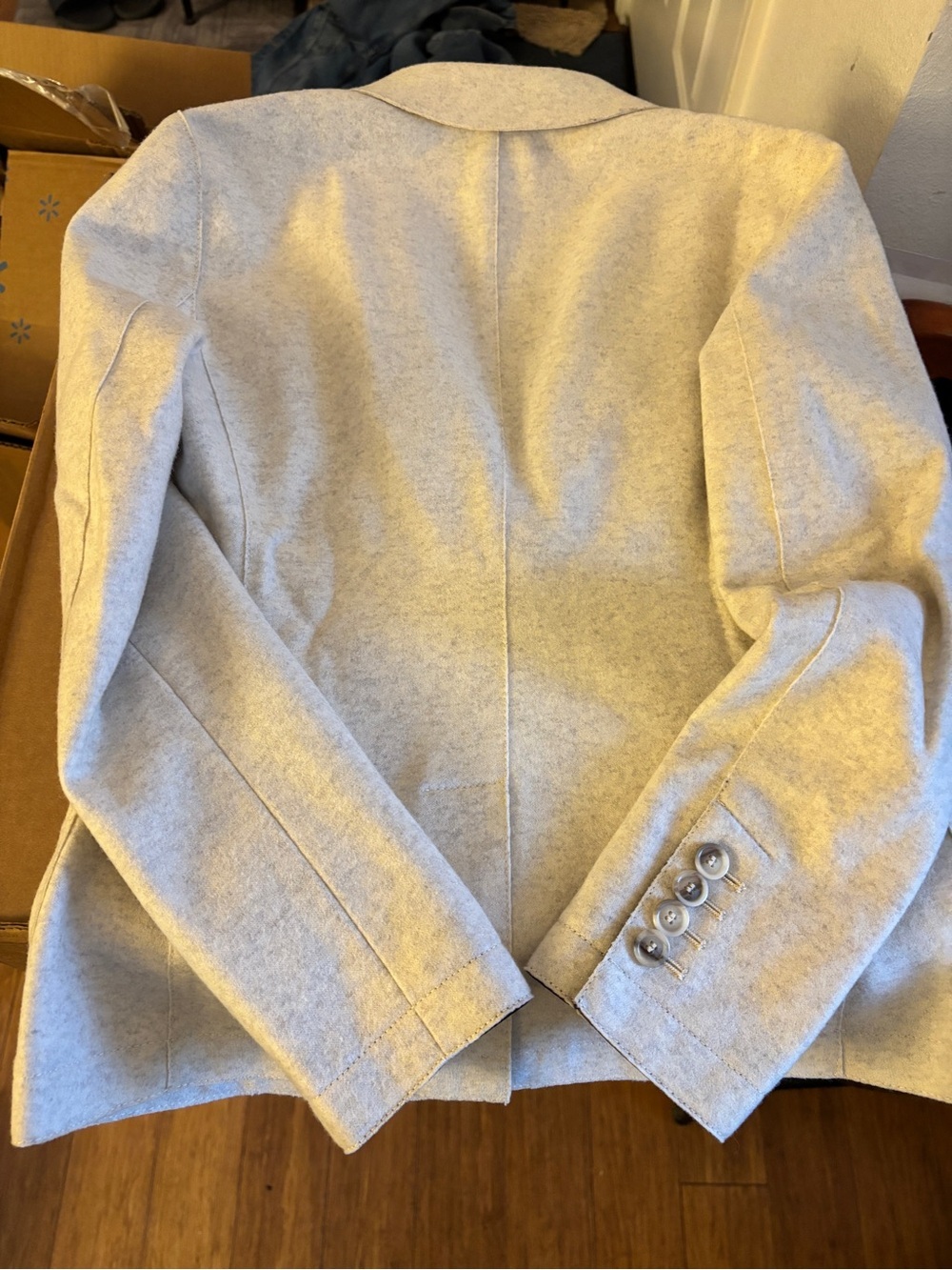 Eleventy Italian wool Light tan Women's Blazer Jacket - Classic Tailored size 40 - Picture 5 of 14